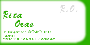 rita oras business card